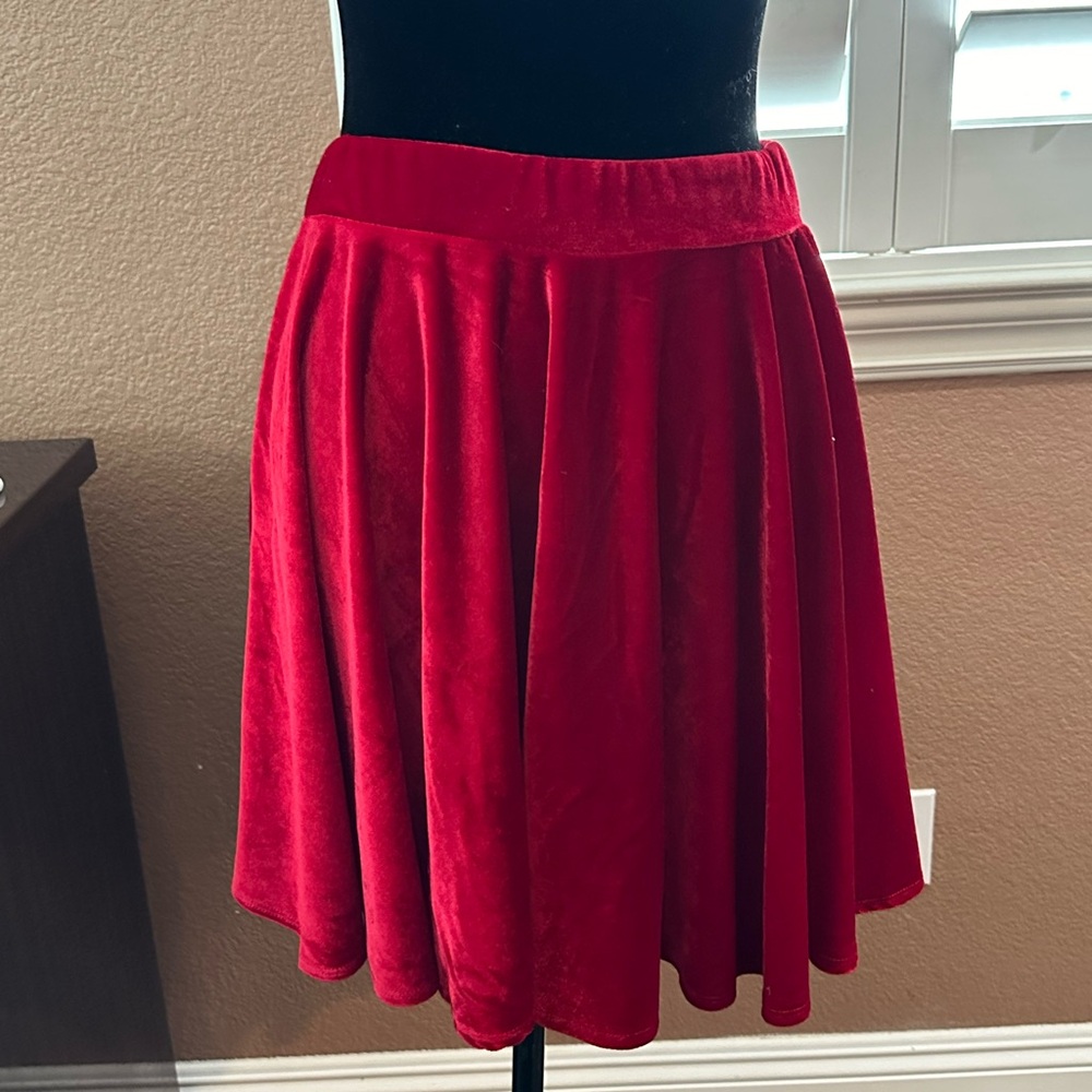 Two For One: Red AND Blue Velvet Skirts